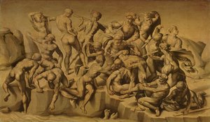 A Batalha de Cascina, ou Os Banhistas, depois de Michelangelo (1475-1564), 1542